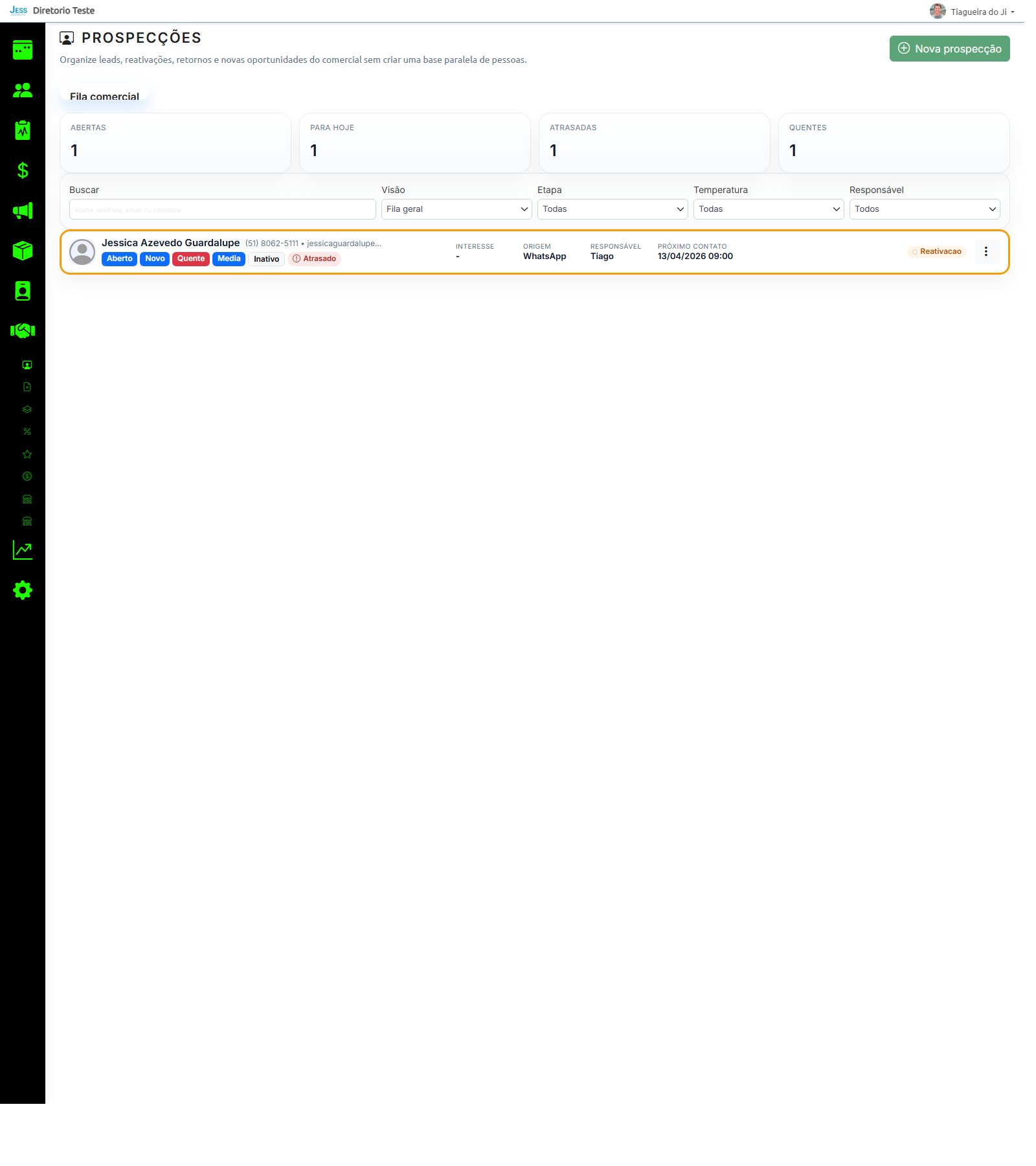 Tela comercial do EasyClinicas